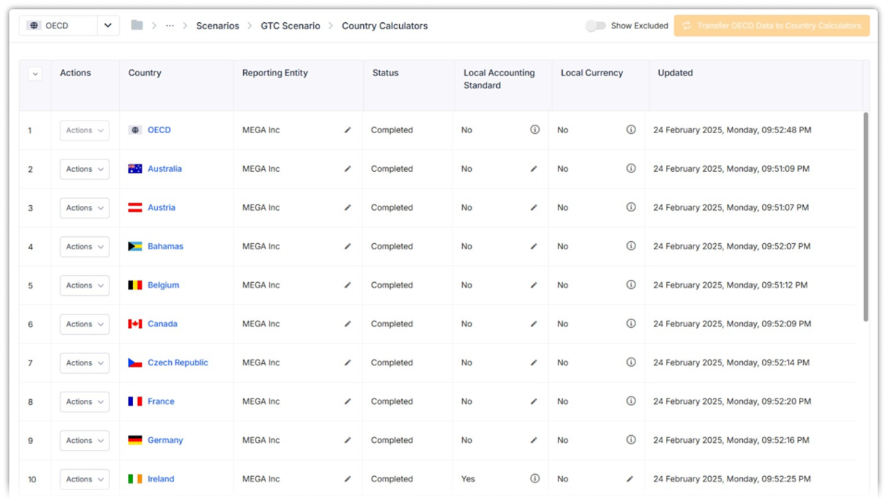 Automatically calculates effective tax rates and additional taxes in real-time